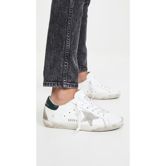 Golden Goose Superstar Low-Top Sneakers - 8 - White/Dark Green - Picture 5 of 5